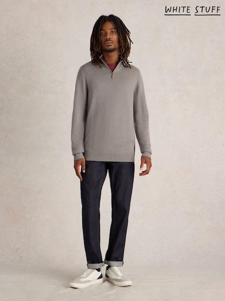 White Stuff Grey Merino Funnel Neck Nep Jumper (AK3319) | €49