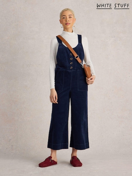 White Stuff Blue Viola Cord Dungarees (AK3332) | €60