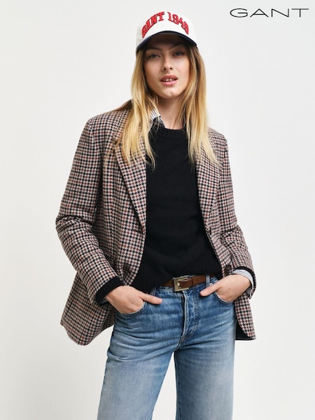 GANT Cream Regular Houndstooth Blazer (AK3347) | €260