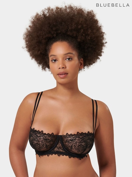 Bluebella Audrey Balcony Underwired Mesh and Embroidered Detail Bra (AK3356) | €52
