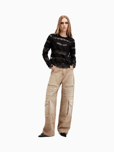 AllSaints Black Tiff Top (AK3379) | $278