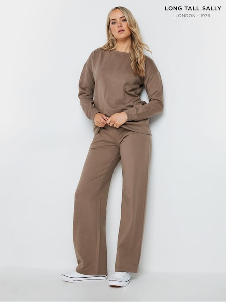 Long Tall Sally Natural Wide Leg Joggers (AK3425) | R$ 285