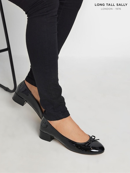 Long Tall Sally Black Heeled Ballet Patent shoes (AK3427) | 2,343 UAH