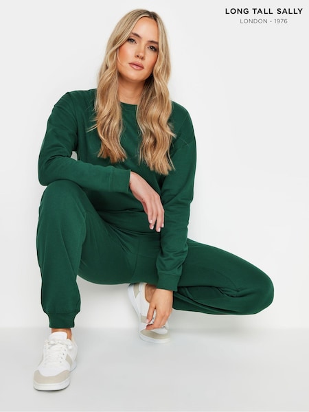 Long Tall Sally Green Crew Neck Sweatshirt (AK3442) | $40