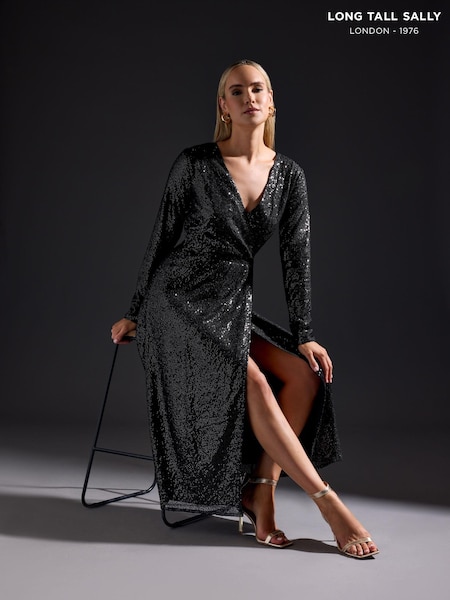 Long Tall Sally Black Sequin Dress (AK3451) | €39