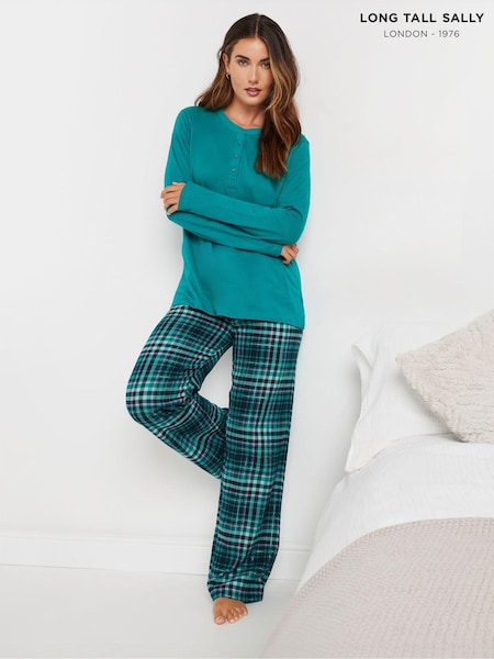 Modrá - Long Tall Sally Kostkovaný vzor Pyžamo Joggers (AK3459) | 1 110 Kč