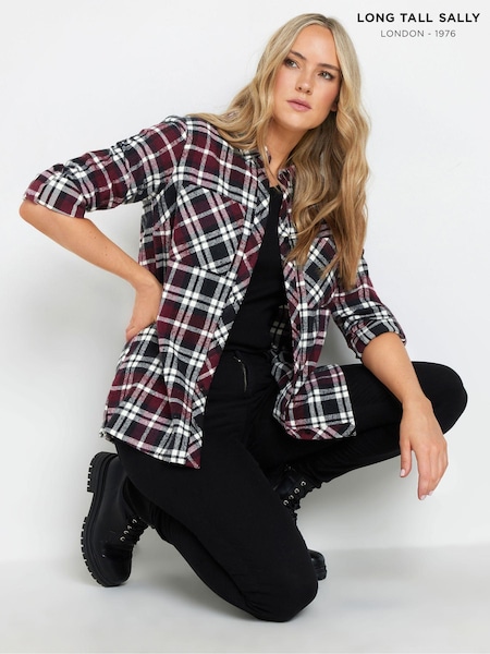 Long Tall Sally Red 100% Cotton Check Shirt (AK3472) | €40