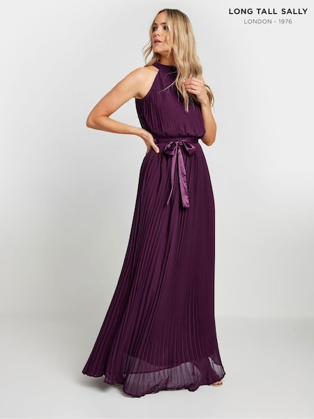 Long Tall Sally Halterneck Pleated Dress (AK3490) | €106