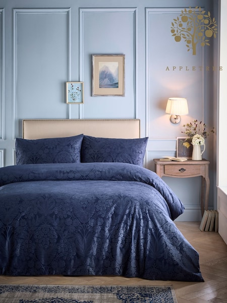 Appletree Navy Berkley Velvet Duvet Cover Set (AK3531) | €81 - €108