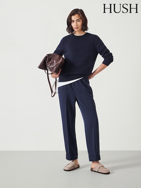 Azul - Hush Slim Pull On Suit Trousers (AK3538) | R$ 790