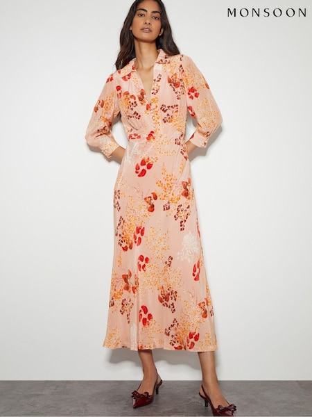 Monsoon Pink Elise Shirt Dress (AK3556) | € 86