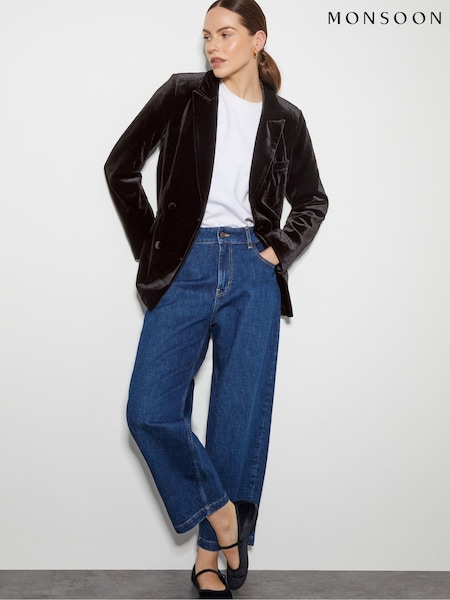 Monsoon Valery Velvet Double Breasted Jacket (AK3586) | kr1 400