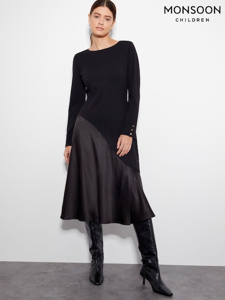 Monsoon Saz Satin Knit Dress (AK3592) | 354 LEI