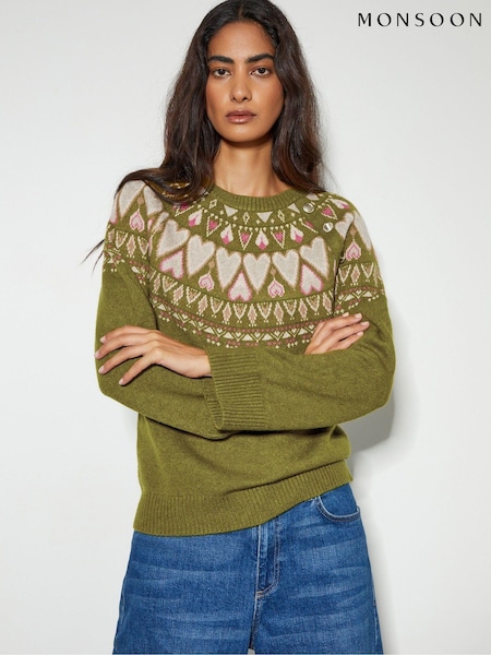 Monsoon Paula Heart Knit Jumper (AK3593) | 288 LEI