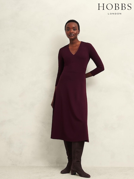 Hobbs Purple Mirabel Ponte Dress (AK3596) | €70