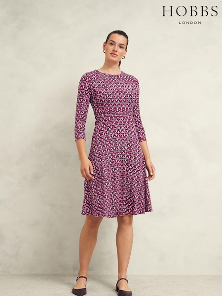 Hobbs Pink Petite Bayview Dress (AK3607) | AED259