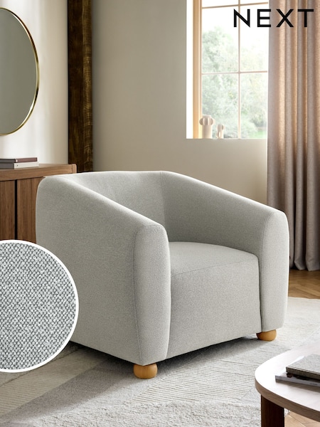 Petite Boucle Light Grey Chester Armchair (AK3663) | €610