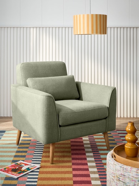 Soft Linen Look Sage Green Mila Chair Armchair (AK3666) | €365