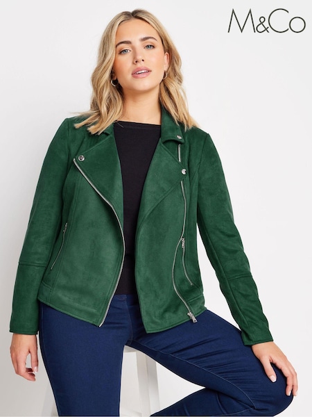 M&Co Blue Suede Bomber Jacket (AK3745) | €85