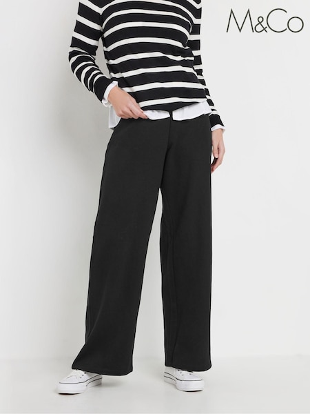 Negro - M&Co Wide Leg Joggers (AK3752) | 42 €