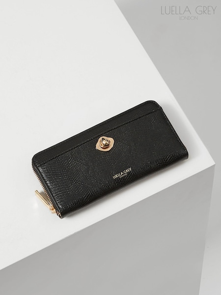 Luella Grey Large Eileen Zip Around Black Purse (AK3768) | €56