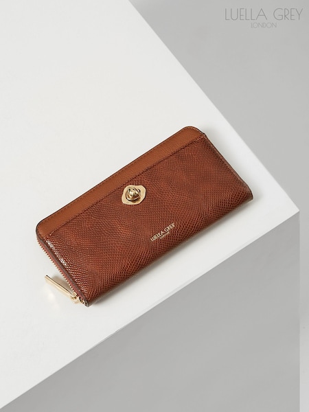 Luella Grey Large Red Eileen Zip Around Purse (AK3770) | €56
