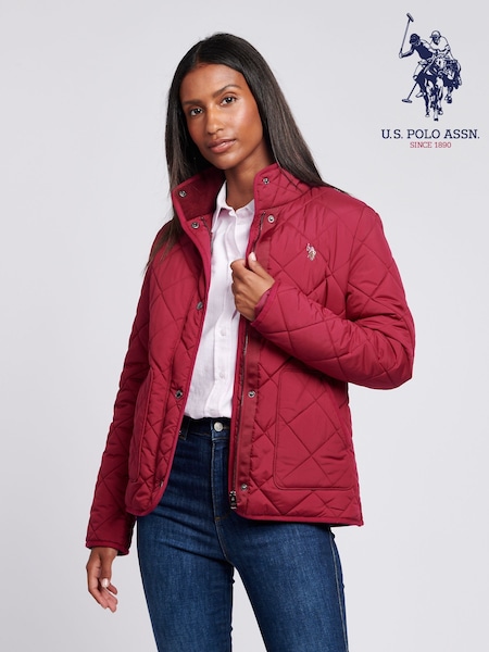 U.S. Polo Assn. Red Womens Lightweight Quilted Jacket (AK3791) | $138