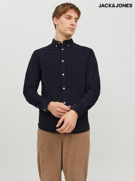 JACK & JONES Blue Corduroy 100% Cotton Shirt (AK3879) | €20