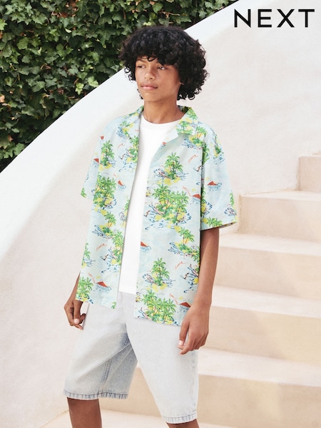 Hawaian Short Sleeve Printed Shirt (3-16yrs) (AK3916) | €20 - €27