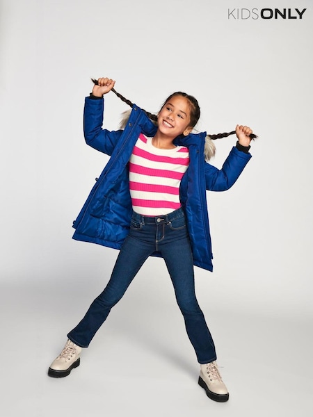 ONLY KIDS Blue Flare Leg Jeans with Adjustable Waist (AK3925) | 104 LEI