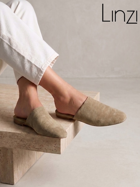 Natural - Linzi Blake Open Back Mules