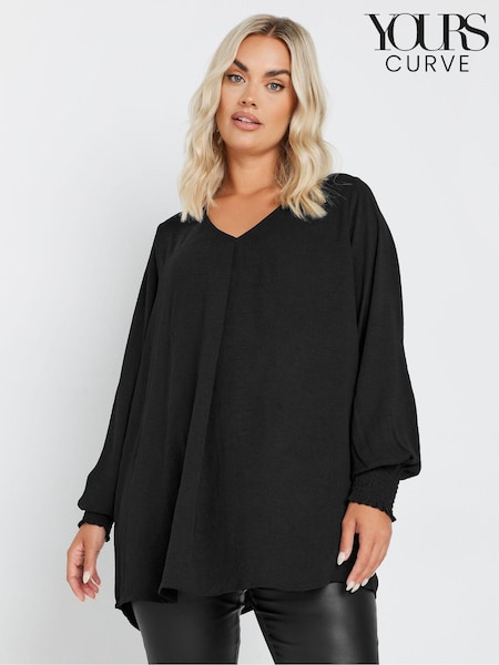 Yours Curve Pleat Front Shirred Cuff Blouse (AK4047) | 38 €