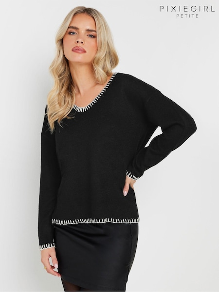 PixieGirl Petite Knitted Contrast Stitch Jumper (AK4058) | € 36