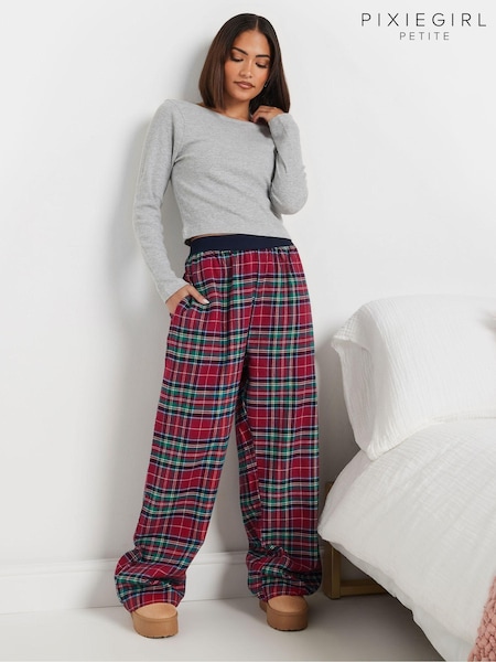 PixieGirl Petite Red Check Pyjamas Trousers (AK4075) | €32