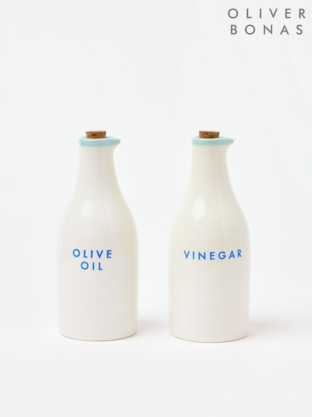 Oliver Bonas Multi Ceramic Olive Oil & Vinegar Bottles Set of 2 (AK4192) | €40