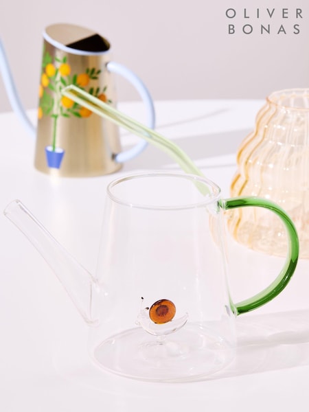 Oliver Bonas Clear Snail Glass Garden Watering Can (AK4195) | €36
