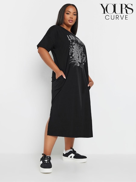 Yours Curve Black 100% Cotton Throw On Dress (AK4220) | €36