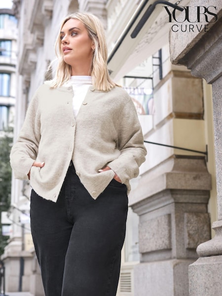 Naravni - Yours Curve Button Through Cardigan (AK4235) | € 41