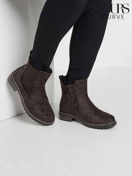 Maro - Yours Curve Extra-Wide Fit Casual Chelsea Boots (AK4236) | 402 LEI