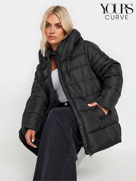 Yours Curve Black Sporty Short Coat (AK4288) | €93