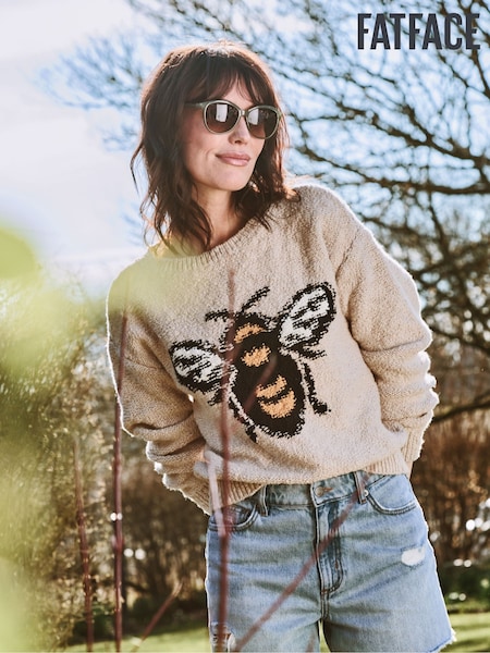 Natural Beeble Bee Knitted Jumper (AK4301) | AZN 148