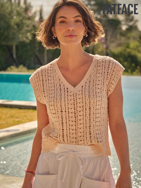 FatFace Florence Rose Pink Knitted Tank (AK4331) | €66
