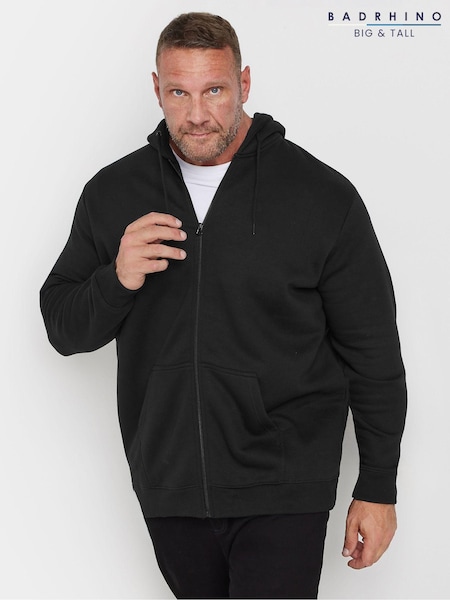 BadRhino Big & Tall Black Tall Black Premium Zip Up Hoodie (AK4401) | €47