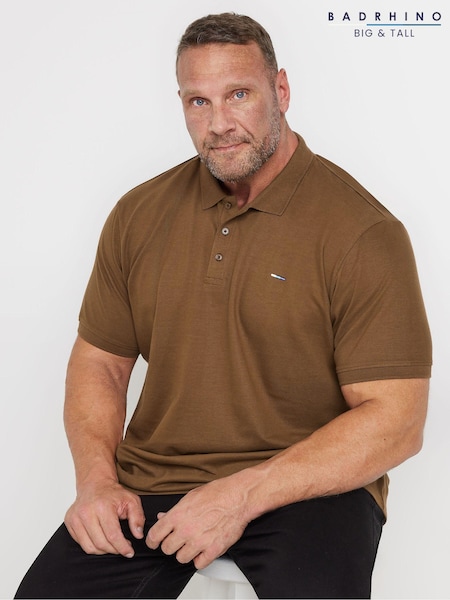 Ruskea - BadRhino Big & Tall 100% Cotton Plain Polo Shirt (AK4411) | €32