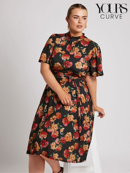 Yours Curve London High Neck Belted Skater Dress (AK4467) | €33
