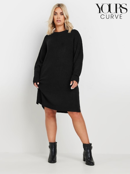 Yours Curve Black Tunic Jumper Dress (AK4500) | $63