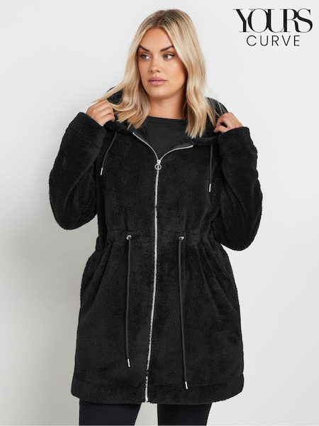 Yours Curve Black Tunic Zip Through Jacket (AK4503) | €48