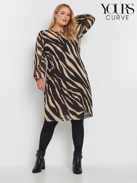 Yours Curve Black Mesh Dress (AK4513) | €51