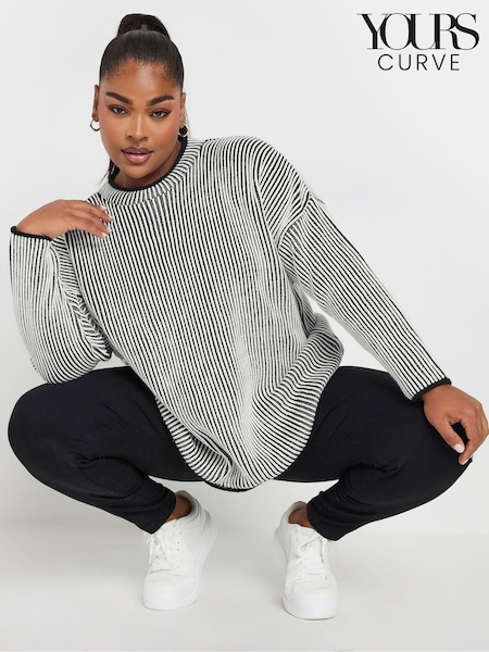 Yours Curve Black Limited Knitted Jumper (AK4563) | AED169