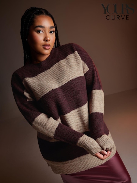 Violetti - Yours Curve Väriblokki Neulepusero (AK4565) | €49